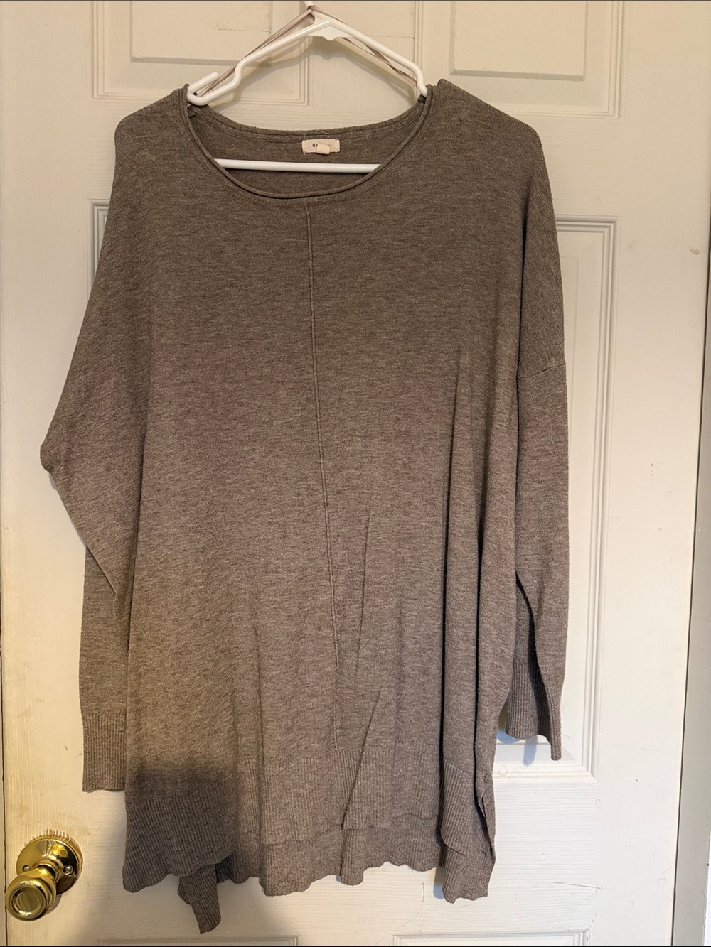 debut Taupe Crewneck Knit Top